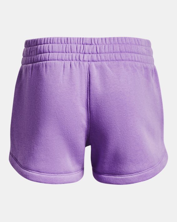 Girls' UA Rival Fleece Shorts, Purple, pdpMainDesktop image number 1